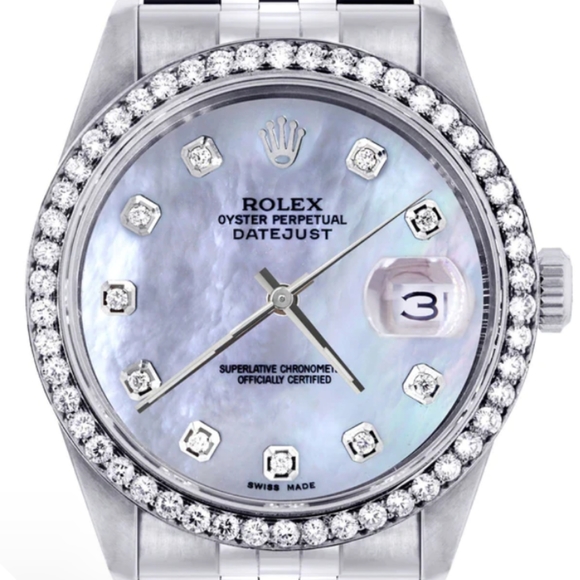 Rolex Diamond Oyster Perpetual Datejust 26mm Watch - Picture 5 of 10